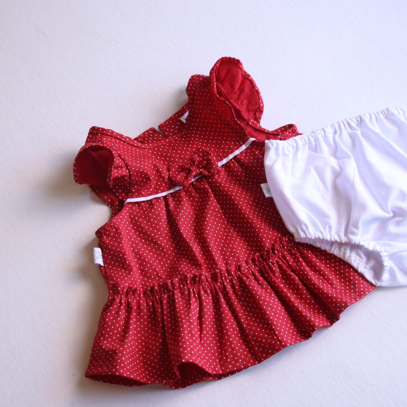 Vestido Isabela Rojo a Motas 174